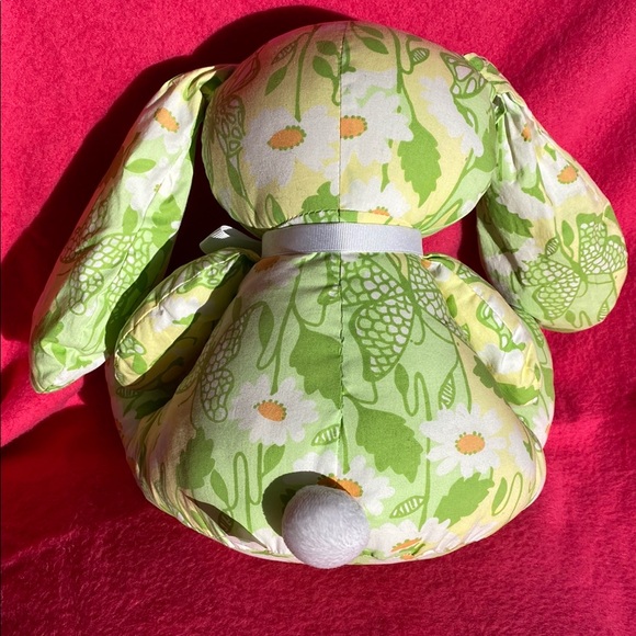 Lilly Pulitzer? Green and White Floral Plush Bunny - Picture 2 of 4